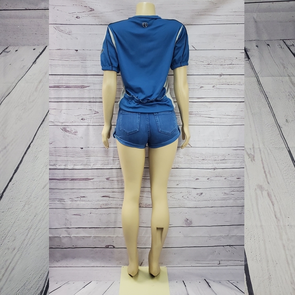 pearl izumi medium blue zip up sports shirt - Picture 3 of 7